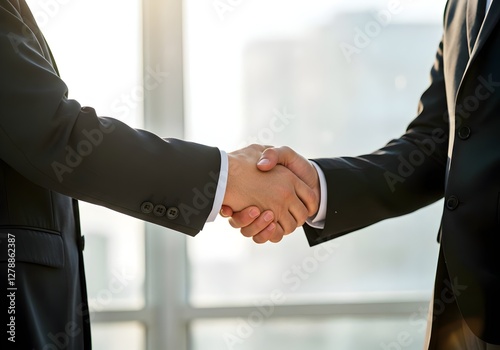 businessman handshake for teamwork of business merger and acquisition, partnership
