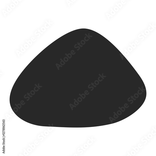 Black vector organic liquid amoeba blob elements set.