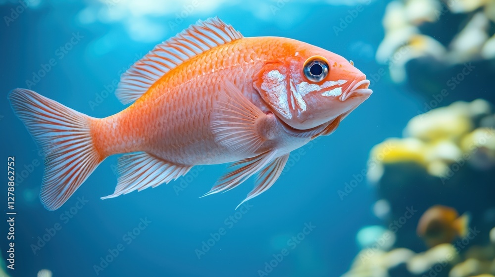 Fototapeta premium Aquaculture Smart Monitoring Concept, AI-Driven Systems for Identifying Disease Prevention Strategies in Aquatic Environments