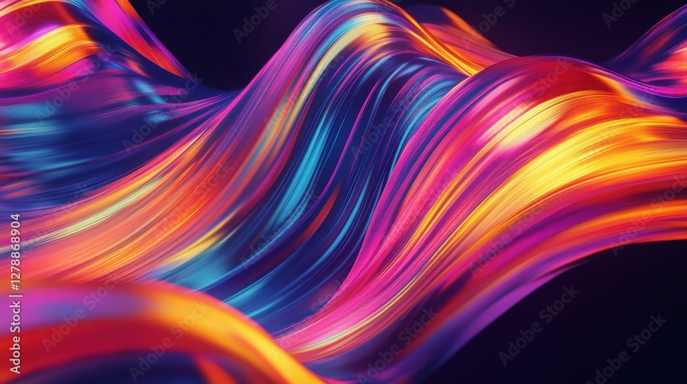 Fototapeta premium An abstract 3D render showcases a visually intriguing composition with geometric shapes and dynamic forms.