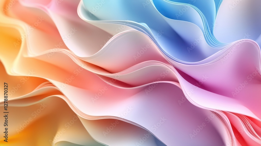 Obraz premium An abstract animation features a seamless loop with vibrant color refraction effects, set against a dynamic background.