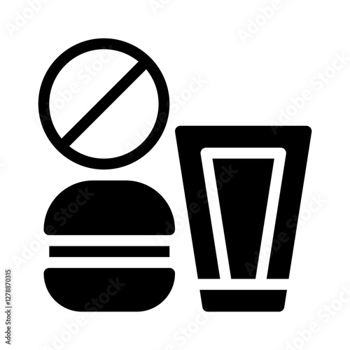 fasting glyph icon