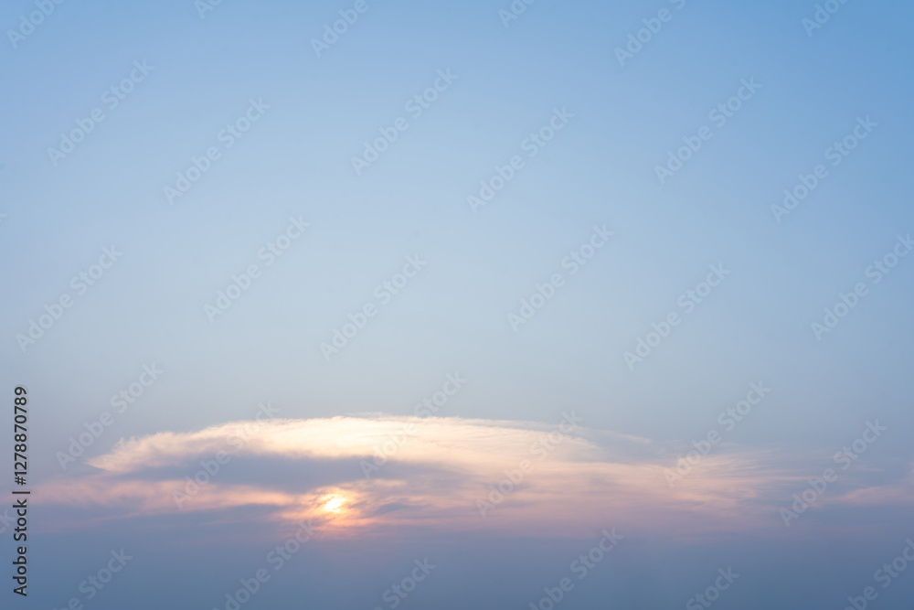 Serene Sunset Sky Pastel Hues Soft Clouds and Golden Hour Light Serene Sunset Sky Pastel Hues Soft Clouds and Golden Hour Light