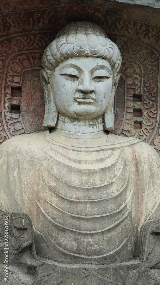 The buddhism stone sculptures view located in China
The buddhism stone sculptures view located in China