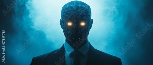 Businessman AI technology cyber security techniques help companies identify and eliminate weaknesses in their security protocols.