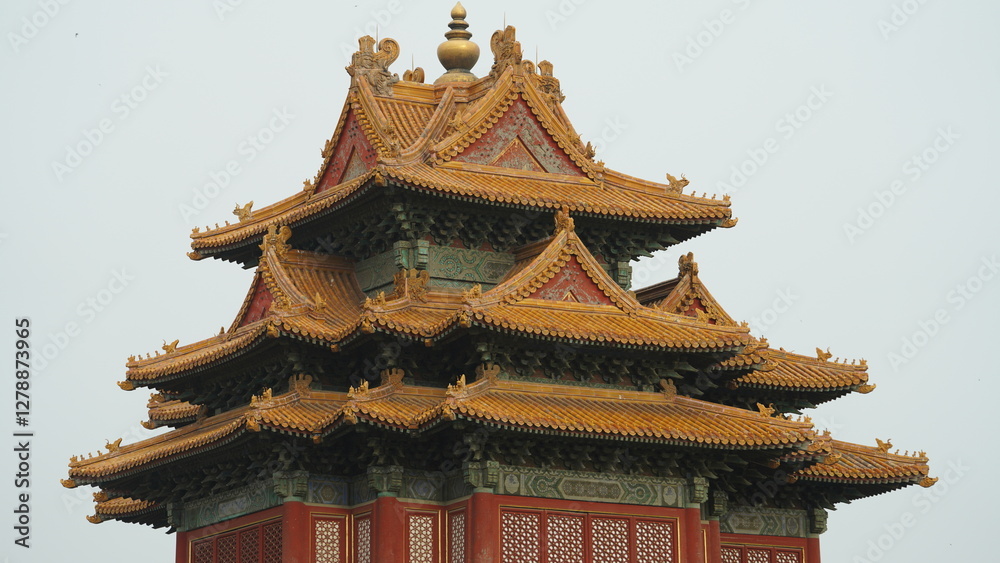 The corner pavilon located in the corner of the Forbidden City of Beijing
The corner pavilon located in the corner of the Forbidden City of Beijing