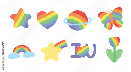Set of Pride day symbol , symbol for Pride day