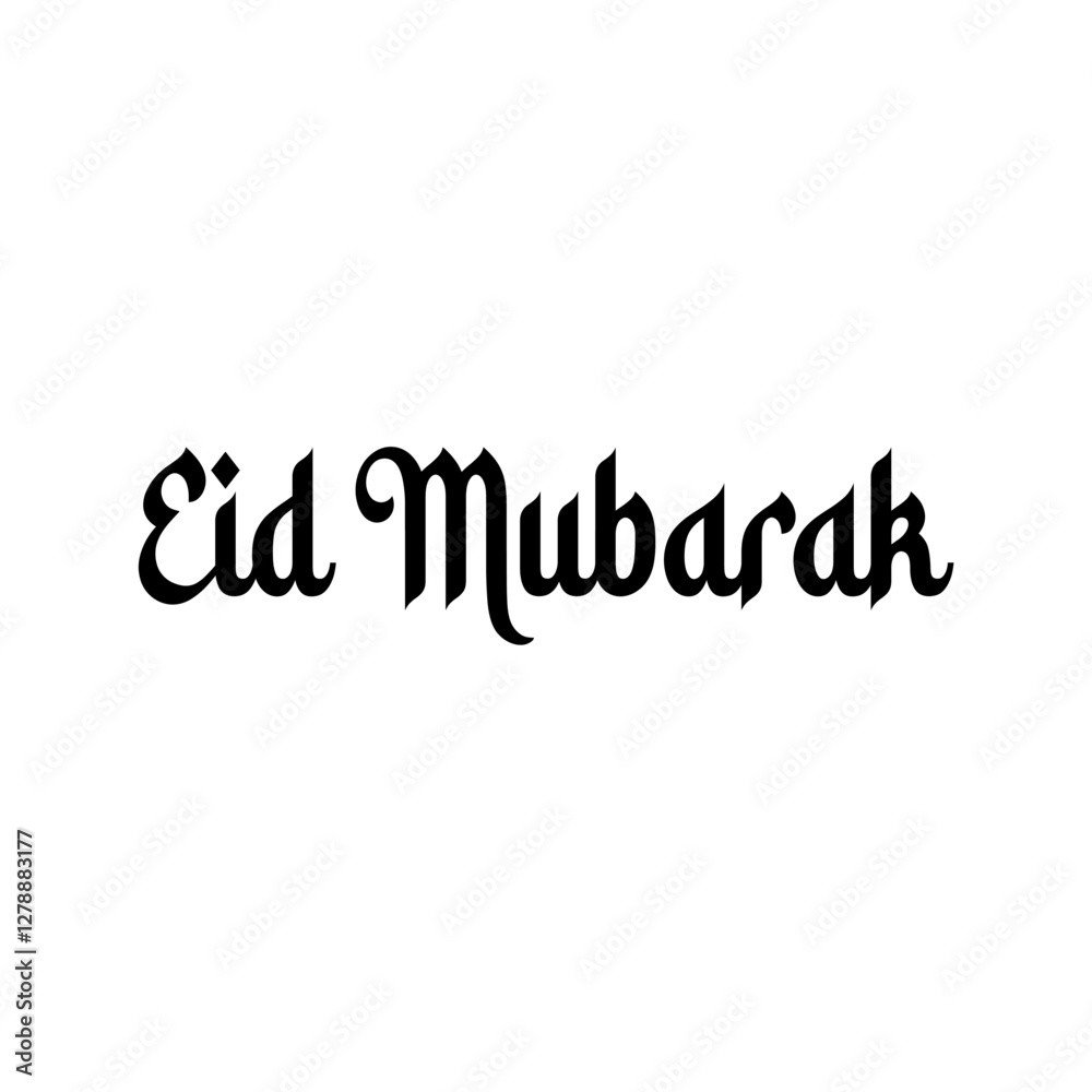 Eid Mubarak writing on white background. white background vector illustration. Eid Mubarak writing on white background. white background vector illustration.