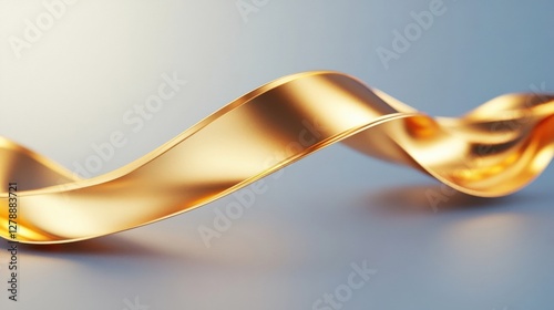 Abstract Gold Ribbon Swirling Design