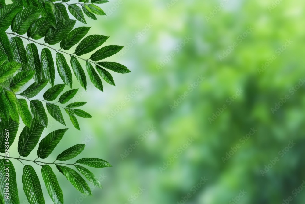 Closeup of beautiful nature view green leaf on blurred greenery background in garden with copy space using as background cover page concept Closeup of beautiful nature view green leaf on blurred greenery background in garden with copy space using as background cover page concept