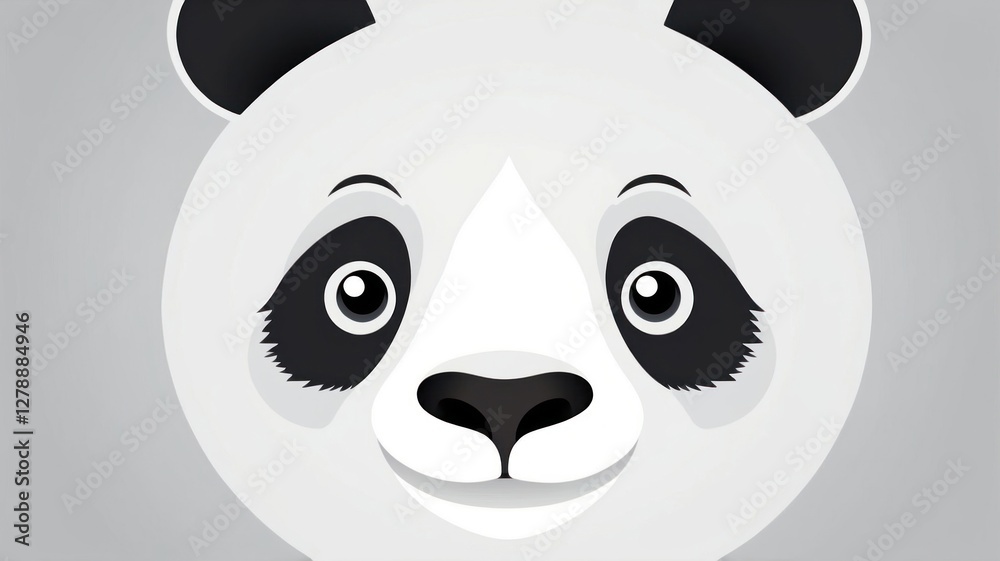 Obraz premium Adorable Cartoon Animal with Expressive Eyes and Playful Design
