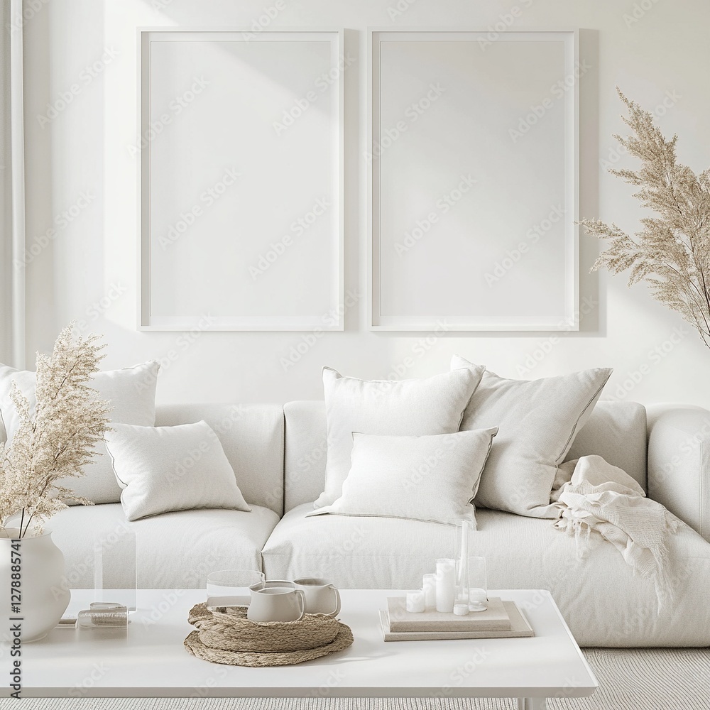 Naklejka premium Simple modern house interior design reference picture