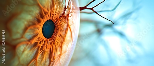 Obraz na płótnie Detailed assessment of eye health and vision. Management of cataracts glaucoma w salonie