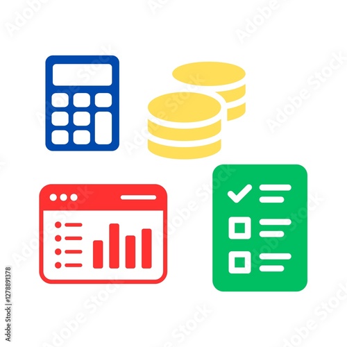 finance icon set