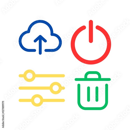 recycle bin icon vector