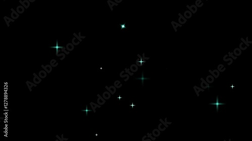 Glowing Stars Animation Bright, White Twinkling Lights for Party Celebration