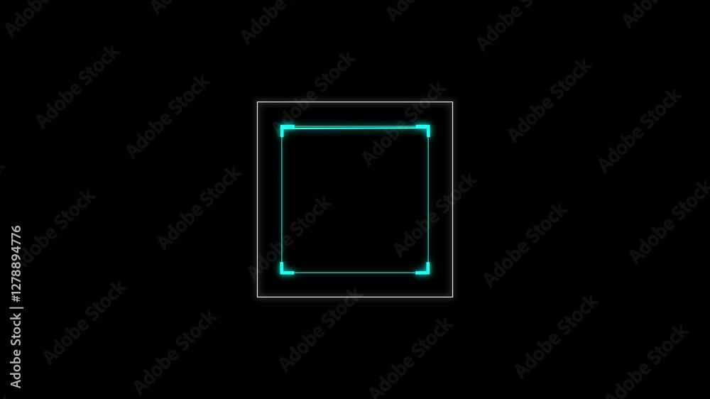 Scanning the QR code icon animation, QR code being scanning concept. lock secure security icon on black background. Scanning the QR code icon animation, QR code being scanning concept. lock secure security icon on black background.