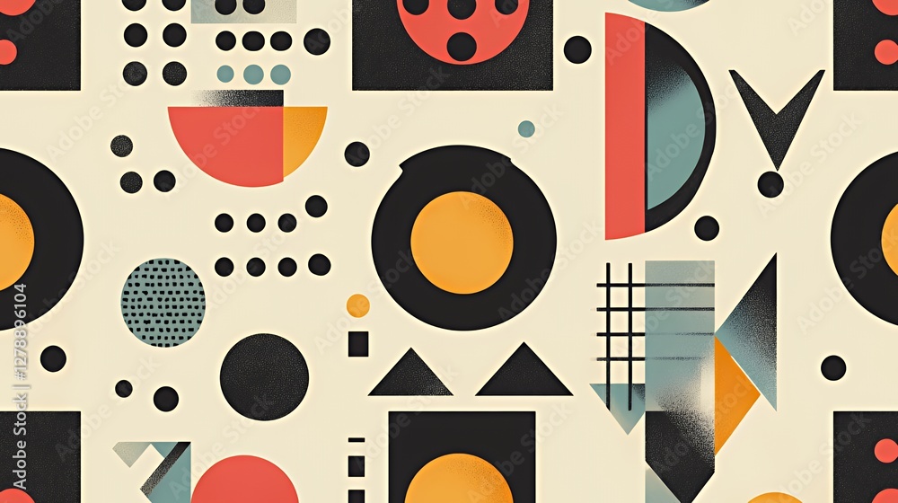 Fototapeta premium Abstract Geometric Pattern Colorful Shapes Design