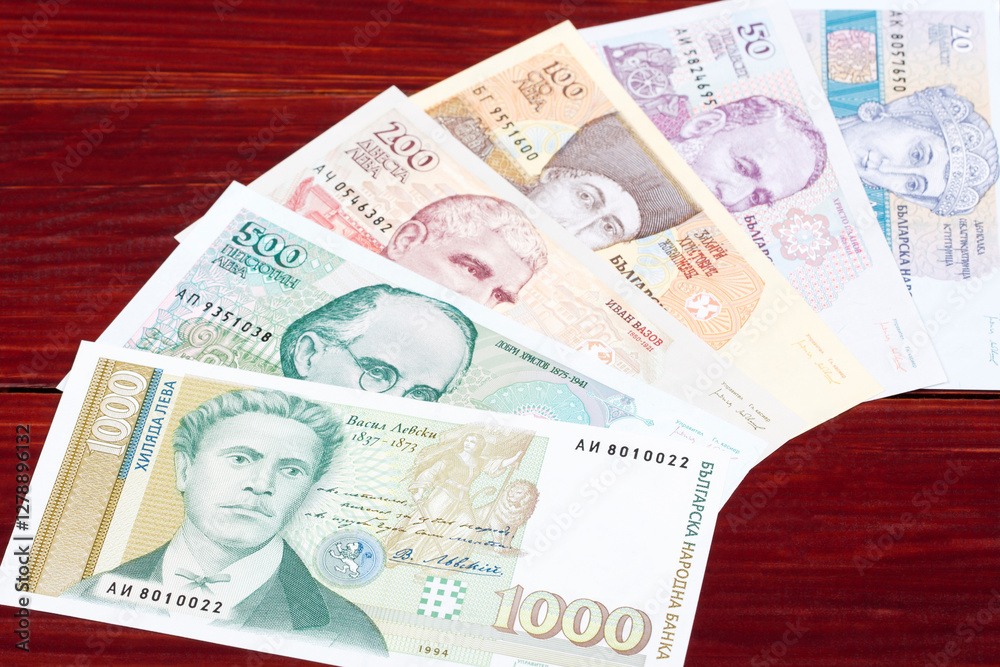 Old Bulgarian lev a business background Old Bulgarian lev a business background