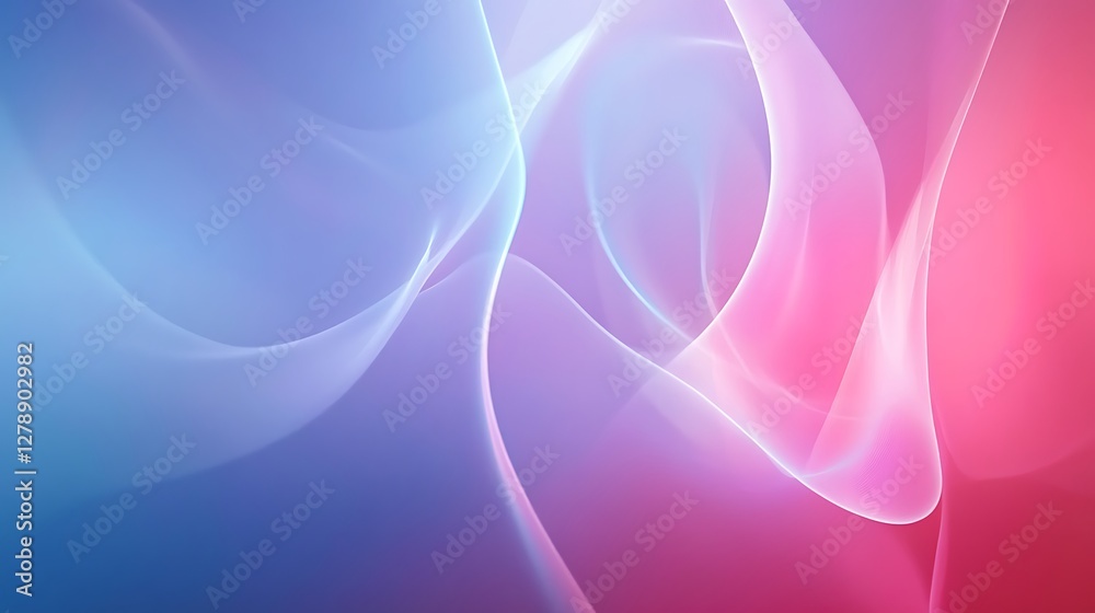 Naklejka premium Abstract Composition of Flowing Lines and Color Transitions