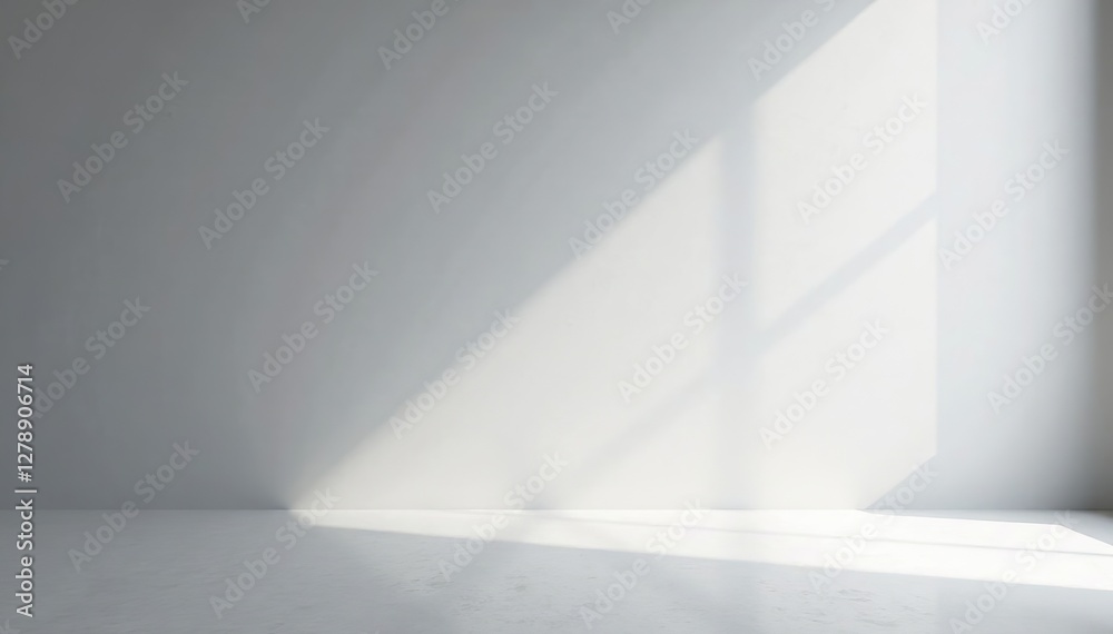 Fototapeta premium Minimalist interior showcasing soft light and clean lines for modern spaces.