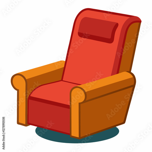 Minimalist Recliner Vector Design on White Background