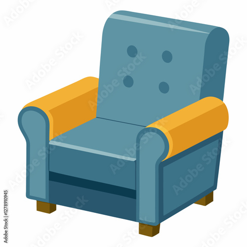 Minimalist Recliner Vector Design on White Background