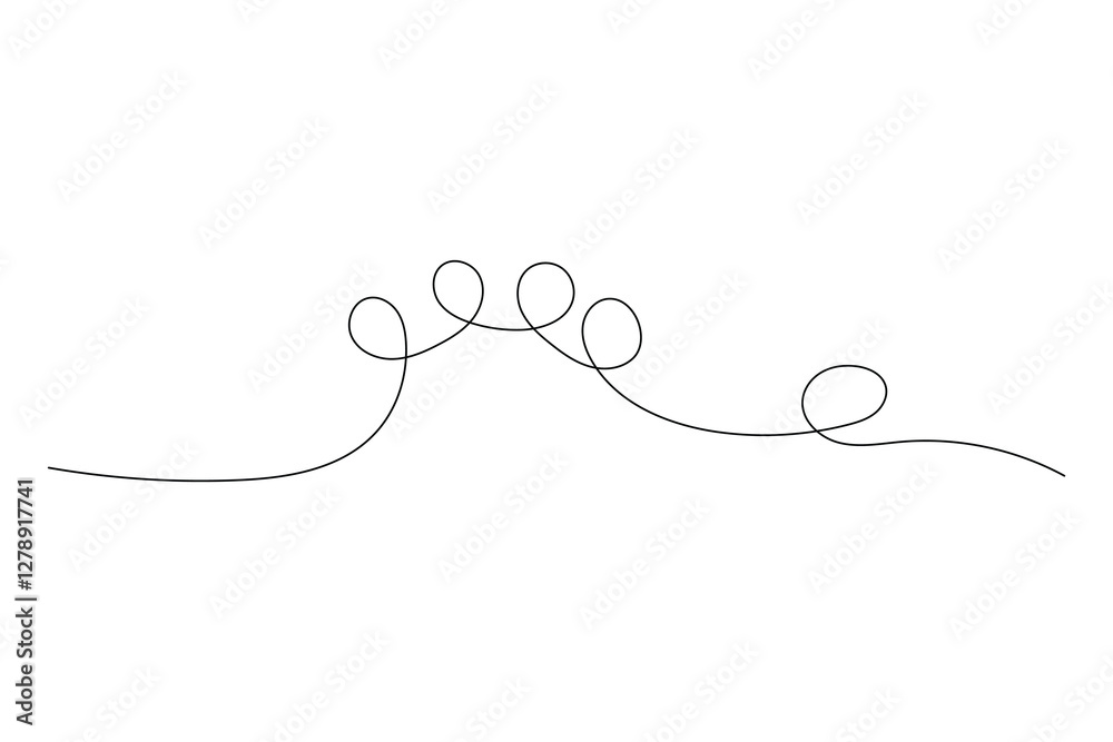 Dog foot print illustration continuous single line drawing animal paw icon outline vector Dog foot print illustration continuous single line drawing animal paw icon outline vector