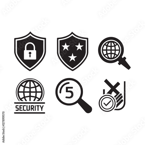 "National Security Day Vector Icons Set | Secure & Protect"

