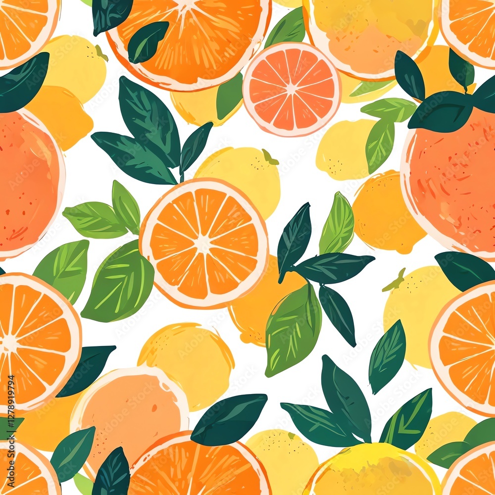 Citrus Burst: A Vibrant Pattern of Oranges, Lemons, and Grapefruits Citrus Burst: A Vibrant Pattern of Oranges, Lemons, and Grapefruits