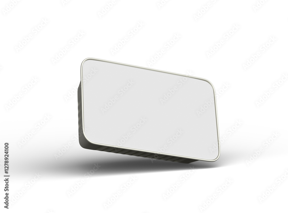 3d rendered image of a narrow rectangular food foil tray isolated on a light background 3d rendered image of a narrow rectangular food foil tray isolated on a light background