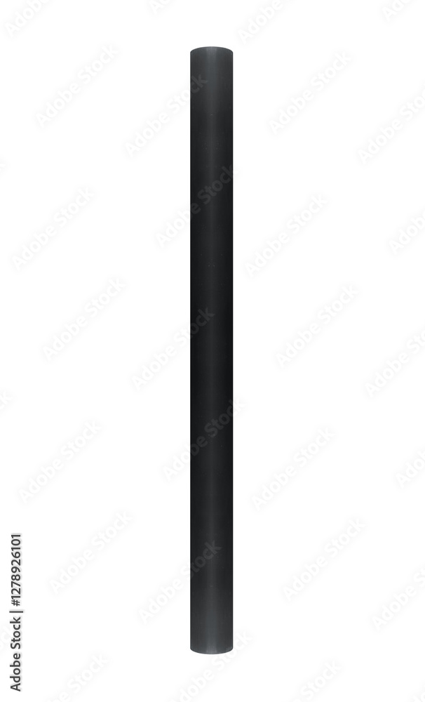 Vertical black column roller. On isolated transparent background. Vertical black column roller. On isolated transparent background.