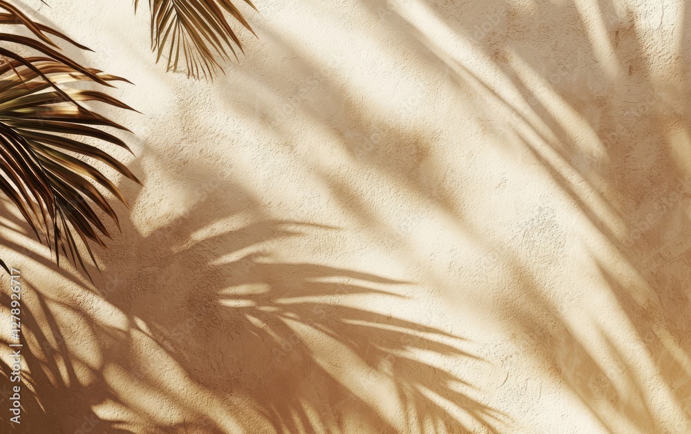 Obraz premium Dappled tropical leaf light enhances the beauty of the smooth surface.