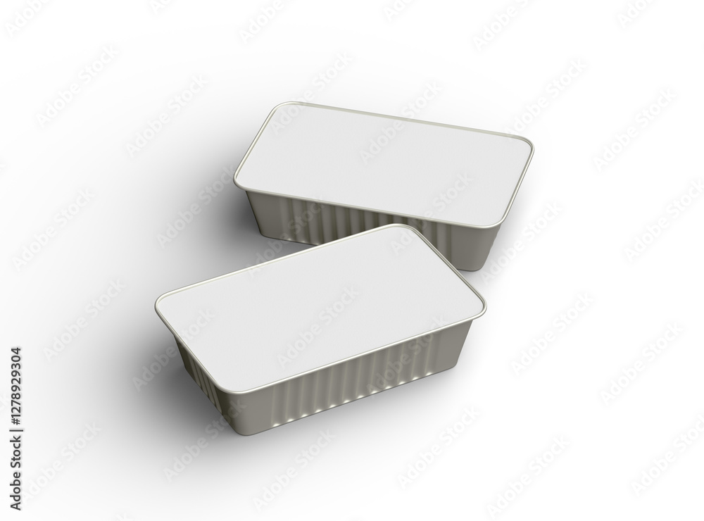 3d rendered image of a narrow rectangular food foil tray isolated on a transparent background 3d rendered image of a narrow rectangular food foil tray isolated on a transparent background