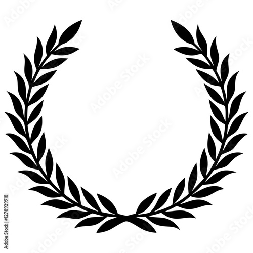 Wallpaper Mural Laurel wreath silhouette vector on white background. Torontodigital.ca