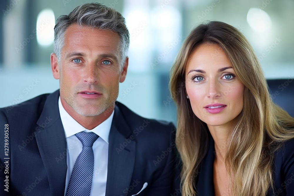 Businessman And Businesswoman Discussing The Project Businessman And Businesswoman Discussing The Project