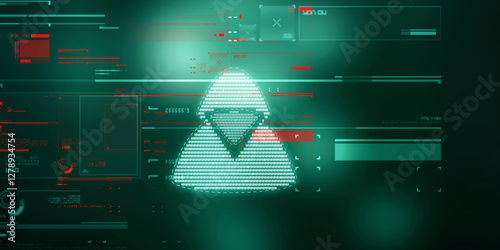 
2d illustration Cyber crime and internet privacy hacking. Network security, Cyber attack, Computer Virus, Ransomware, and Malware Concept

