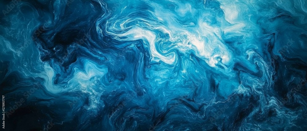 Whorls of vibrant blues and whites swirl together in an abstract, fluid art piece, evoking a sense of movement and depth. Whorls of vibrant blues and whites swirl together in an abstract, fluid art piece, evoking a sense of movement and depth.