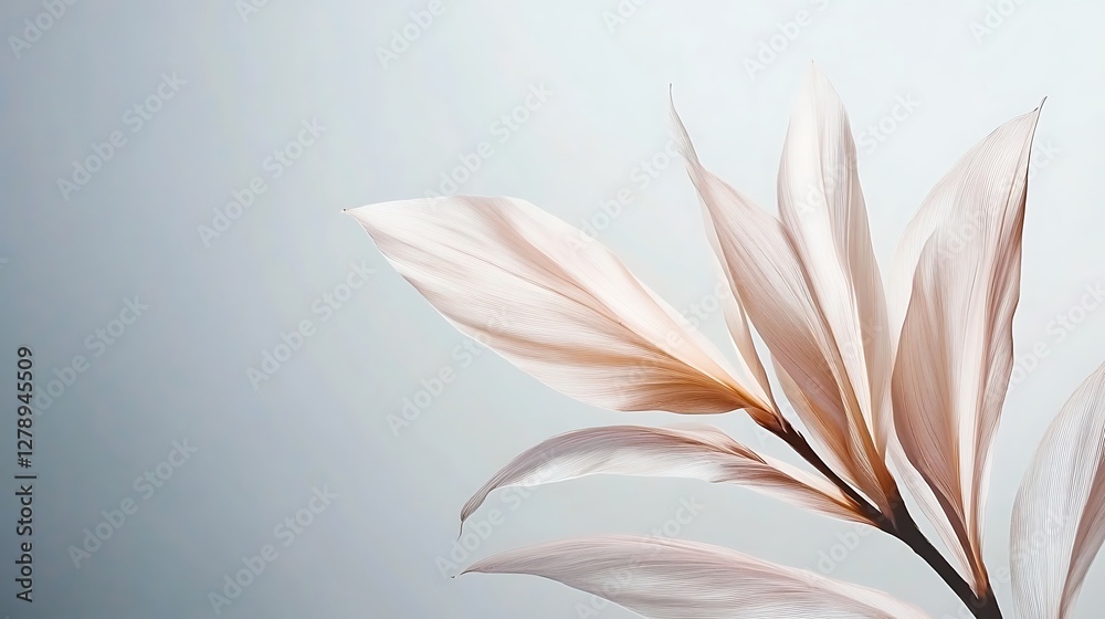 The delicate petals of a beautiful plant are visible The delicate petals of a beautiful plant are visible