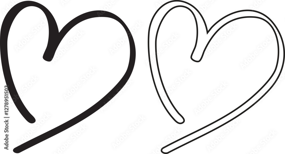 hand drawn heart vector icon . valentine`s day . love romance sign 10 Eps hand drawn heart vector icon . valentine`s day . love romance sign 10 Eps