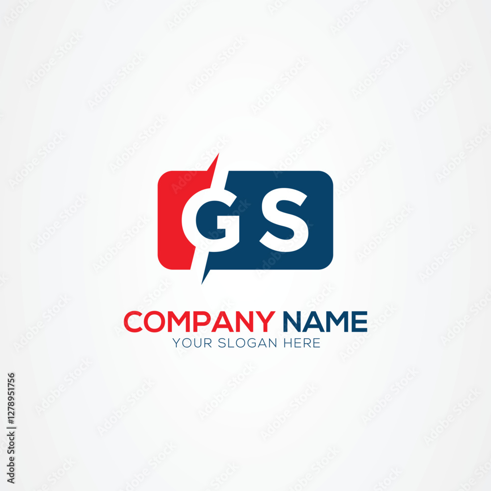 Obraz premium GS or SG Creative Modern Letters Logo Design Element