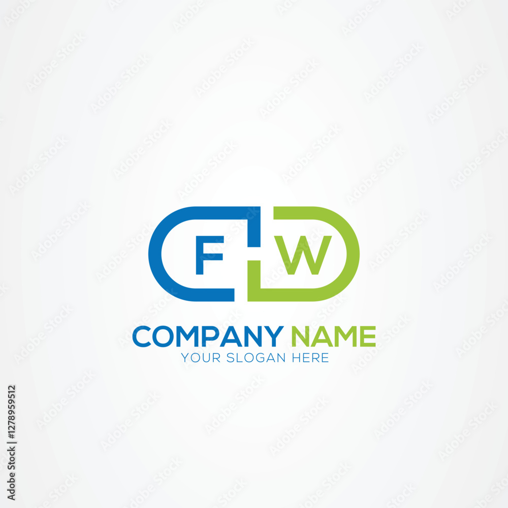 Minimal Monogram Letter FWMedicine Logo Elements Minimal Monogram Letter FWMedicine Logo Elements