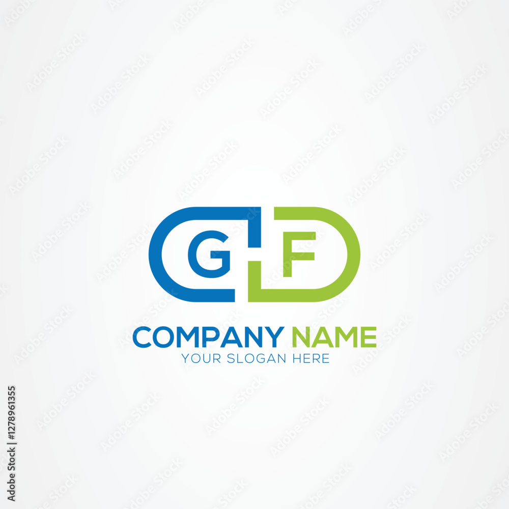 Fototapeta premium Minimal Monogram Letter GF Medicine Logo Elements