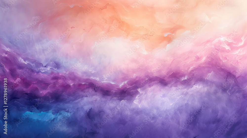 Fototapeta premium Abstract gradient clouds in vibrant hues of orange, pink, and purple at sunset
