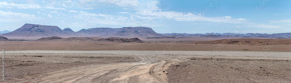 Etendeka volcanic plateau landscape, near Springbokwasser, Namibia