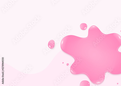 Pink bubble on light pink background