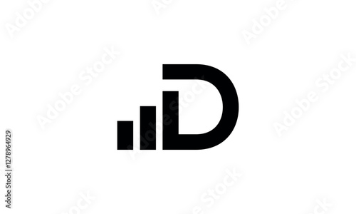 a graphic image themed D investment, white background. vector graphic base.