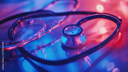 photo Close Up Stethoscope with Fine
