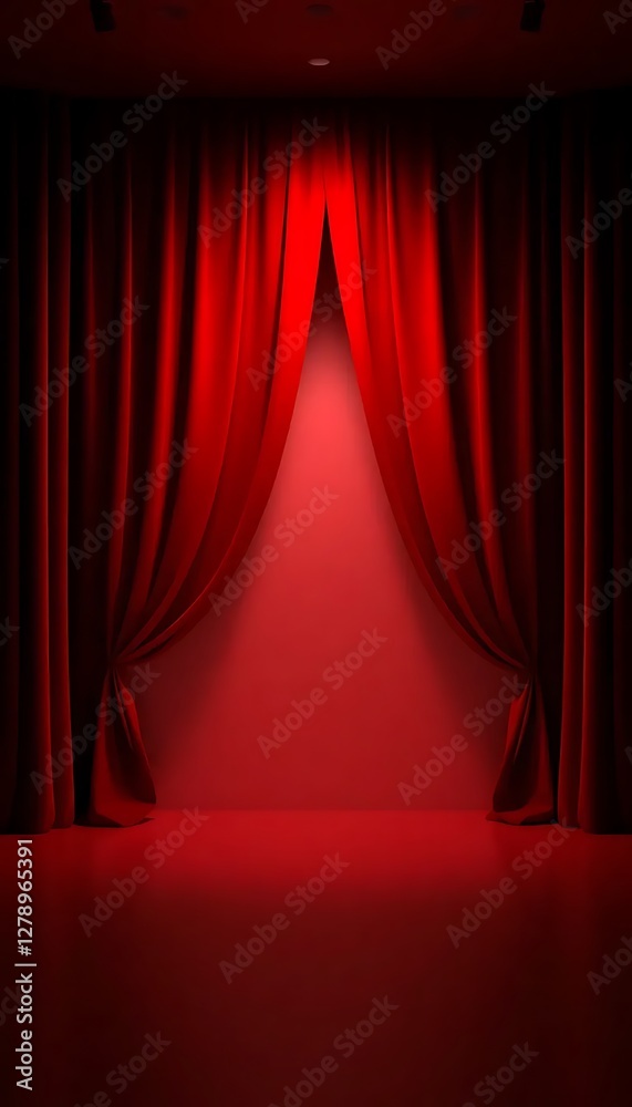 Fototapeta premium Red Stage Curtains Cut Out