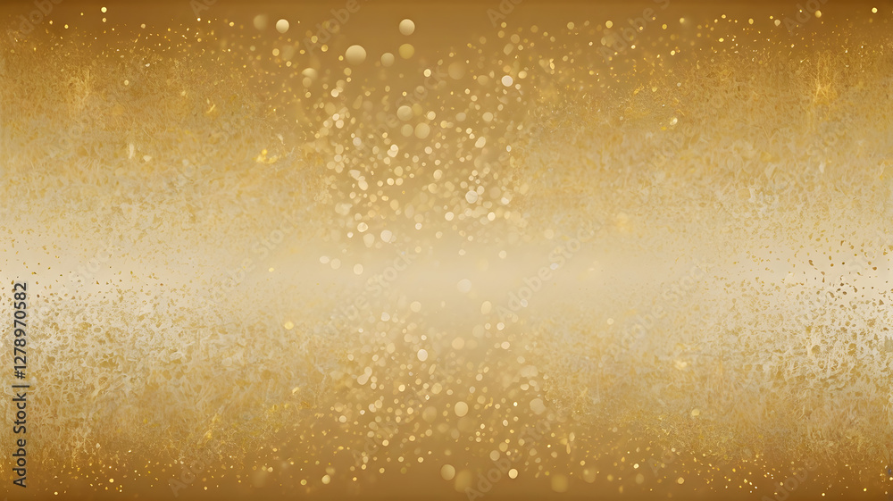 Obraz premium Golden Dust Symphony: A luxurious expanse of shimmering gold, awash with a cascade of radiant dust particles, exudes opulence and elegance.